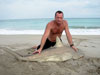 Mark Davidson with a blacktip shark caught during the 2008 Blacktip Challenge shark fishing tournament in Florida