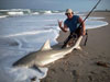 Mike Palmer with a blacktip shark caught during the 2008 Blacktip Challenge shark fishing tournament in Florida