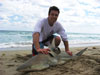 Paul Kossak with a blacktip shark caught during the 2008 Blacktip Challenge shark fishing tournament in Florida