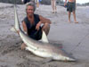 Tom Kieras with a blacktip shark caught during the 2008 Blacktip Challenge shark fishing tournament in Florida