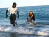 Tom Kieras releasing a blacktip shark during the 2008 Blacktip Challenge shark fishing tournament in Florida