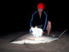 Hebert Mueller with a blacktip shark caught during the 2009 Blacktip Challenge shark fishing tournament in Florida