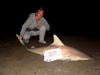 Melissa Showman with a blacktip shark during the 2009 Blacktip Challenge shark fishing tournament in Florida