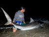 Josh Jorgensen with a big tiger shark caught during the 2011 Blacktip Challenge shark fishing tournament in Florida