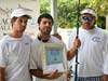 Raymunod Muniz won the largest shark prize category with an estimated 344.96lbs lemon caught shark during the 2012 Blacktip Challenge shark fishing tournament in Florida