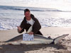 Kyle Moxon caught the third largest blacktip shark during the 2013 Blacktip Challenge shark fishing tournament in Florida
